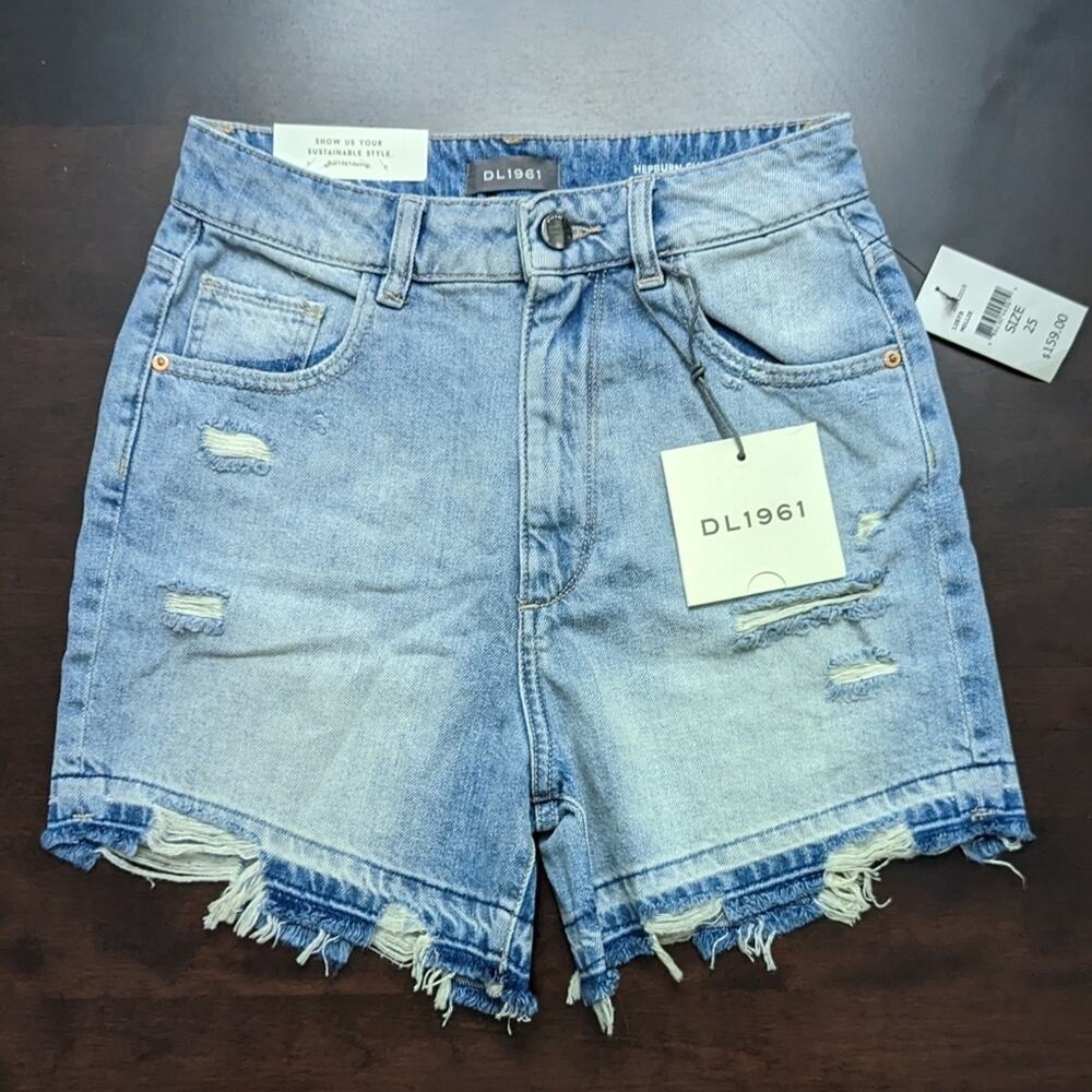 NWT DL1961 Hepburn High-Rise Wide Leg Shorts Size 25